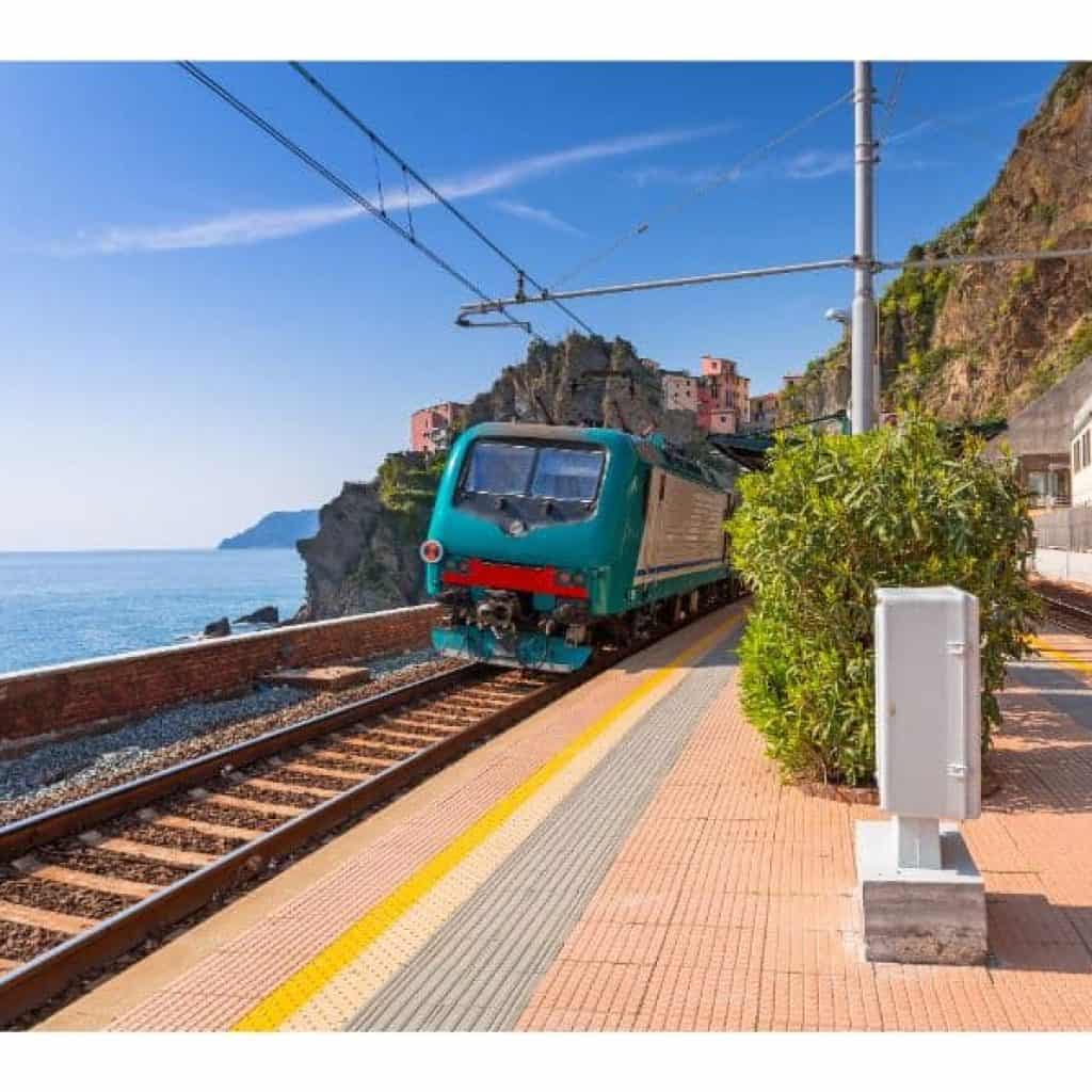 Train in Cinque Terre National Park, Italy