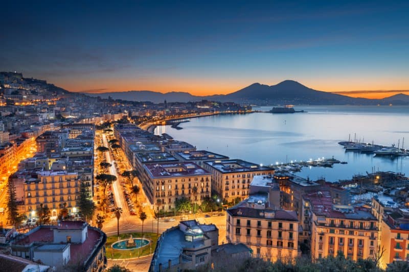 Aerial view of Naples, Italy