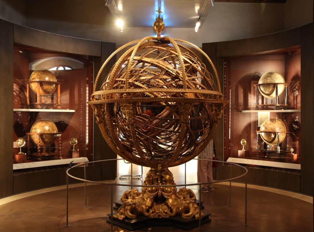 Armillary sphere in the Galileo Museum of Florence in Tuscany, Italy