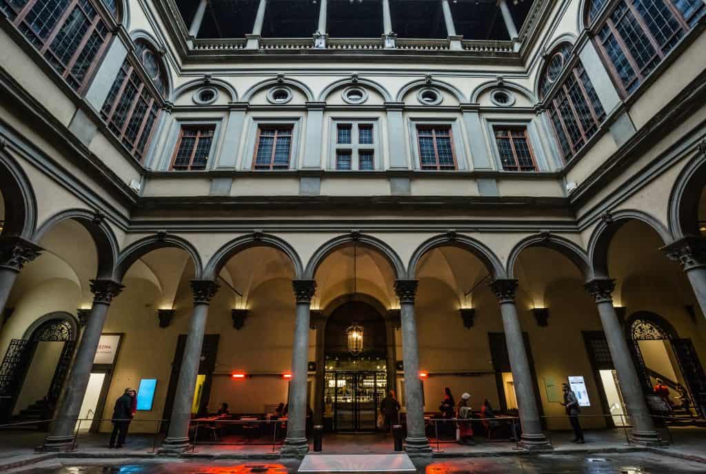 Courtyard of Palazzo Strozzi, Florence, Italy