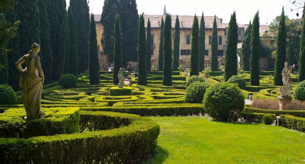 Italian gardens in Verona