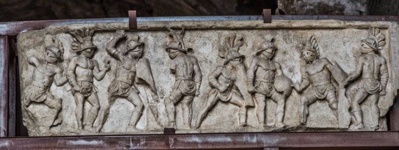 Sculpture Art showing roman gladiators