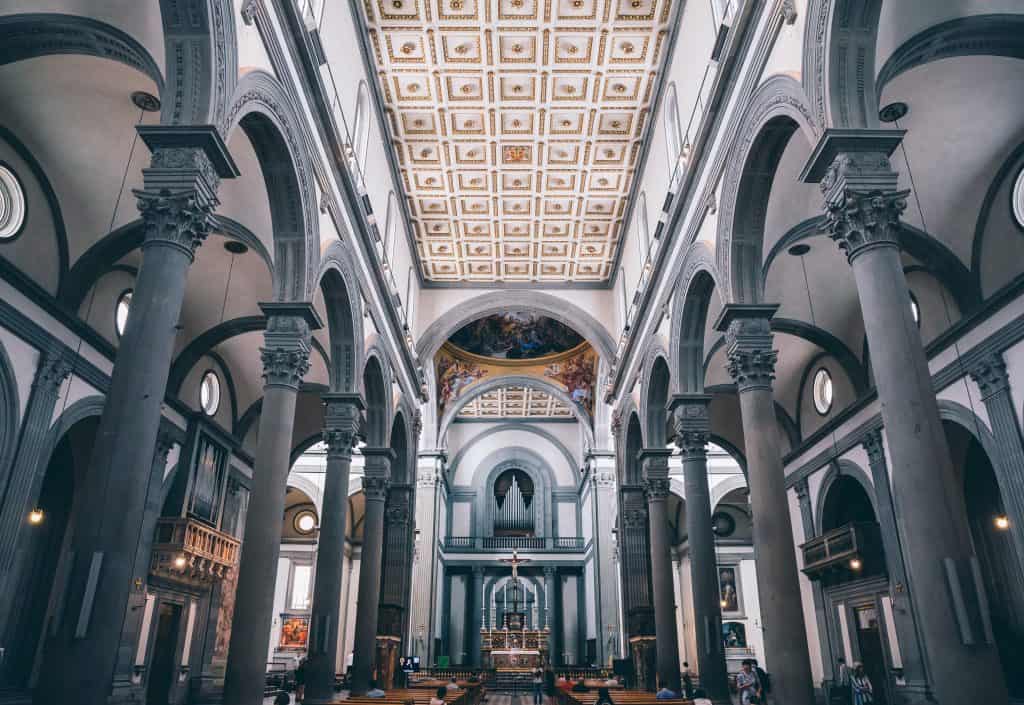 Interior of Basilica di San Lorenzo, Florence, Italy