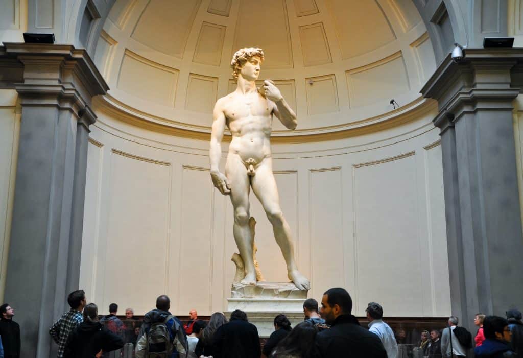 Michelangelo's Statue of David in Galleria dell'Accademia, Florence, Italy