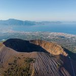 Mount Vesuvius drone view from sky