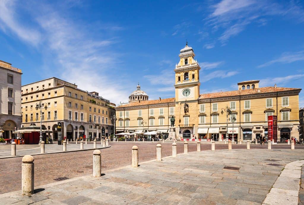 Piazza Garibaldi square, Parma, Italy