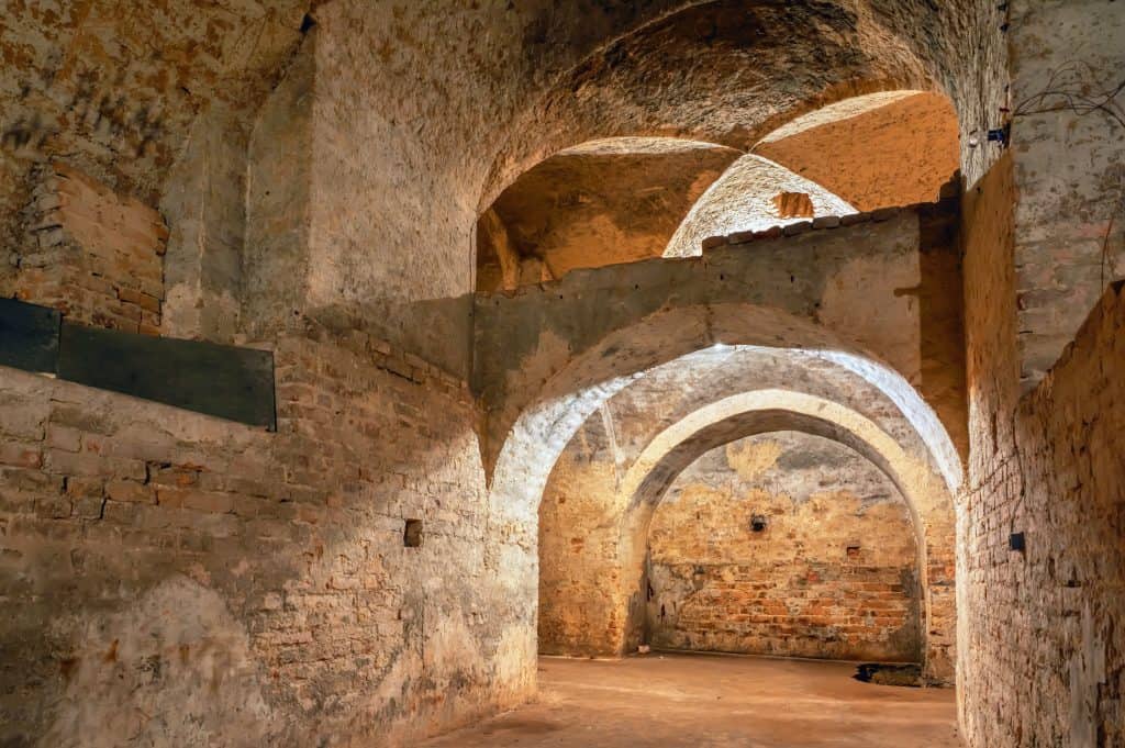 The Bourbon Tunnel underground city of Naples, Italy