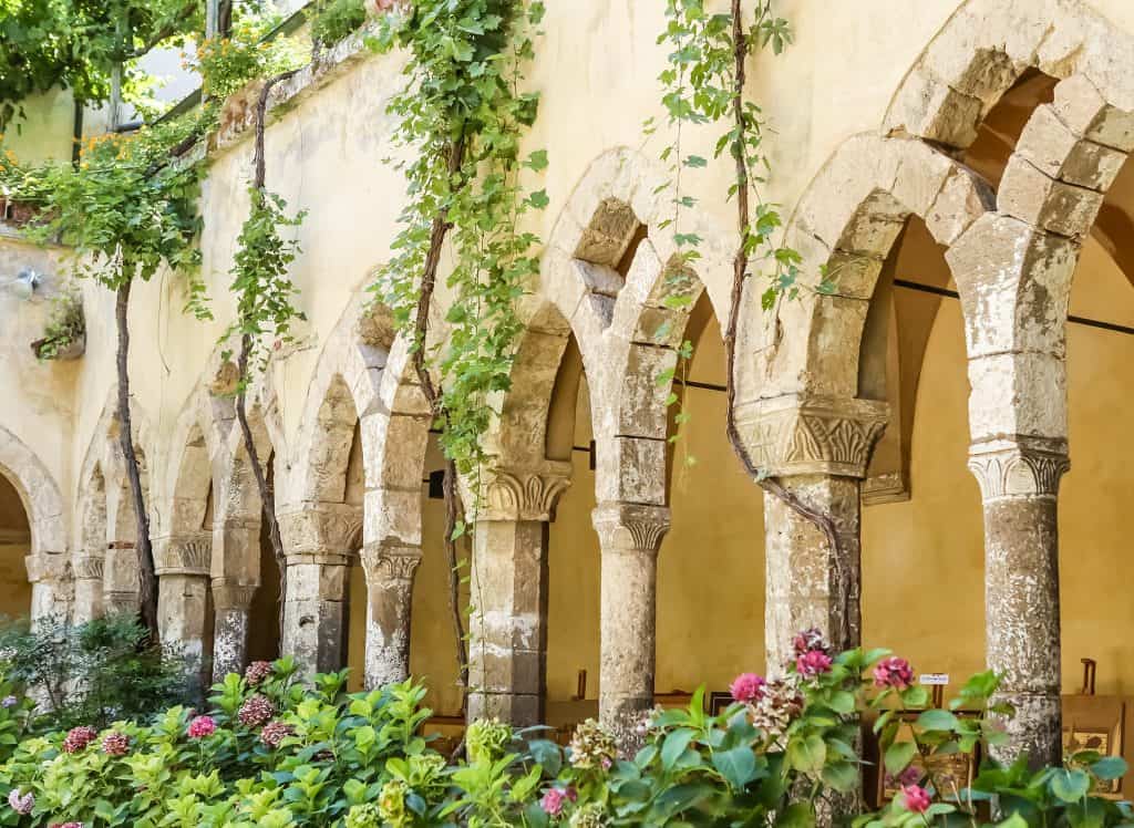 The cloister of St. Francesco Church and Convent in Sorrento, Italy