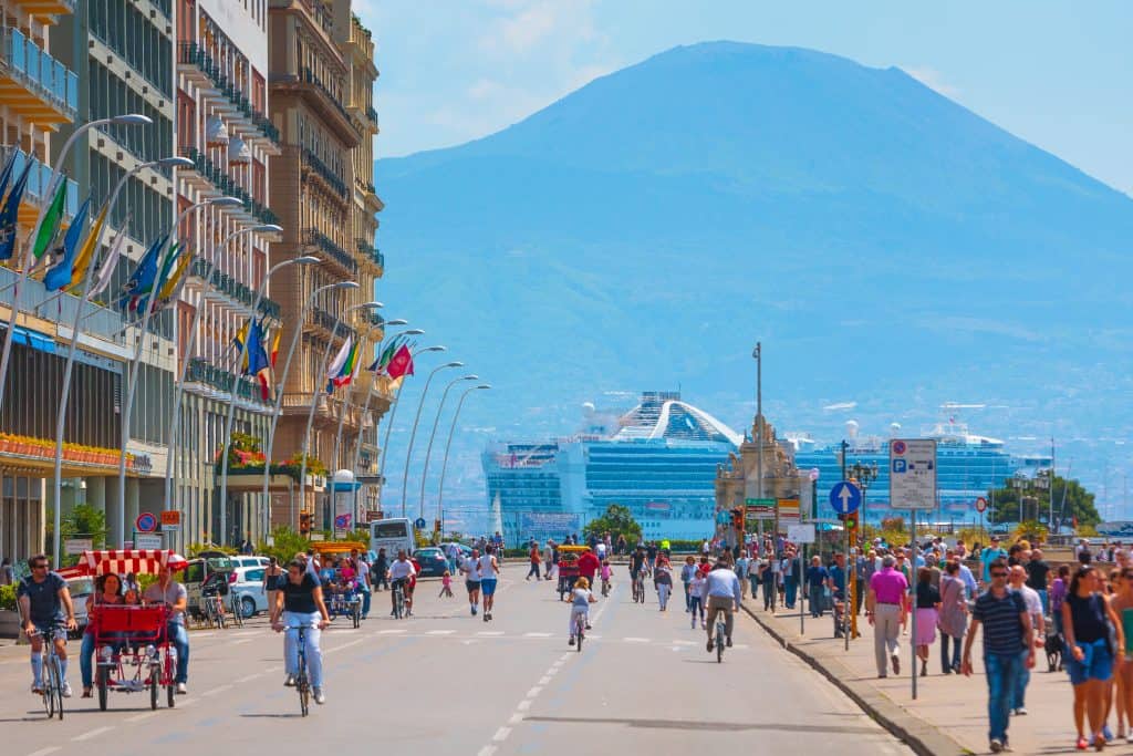 Via Caracciolo e Lungomare di Napoli, Naples, Italy