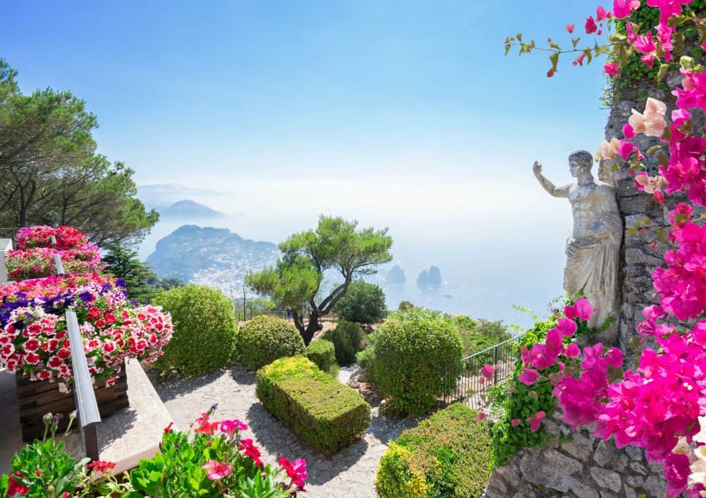 View from the top of Monte Solaro, Capri, Italy