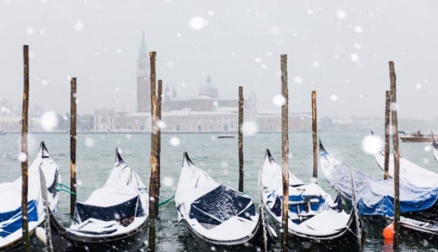 Snowfall in Venice