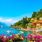 Italian traditional lake village of Varenna town in Lake Como