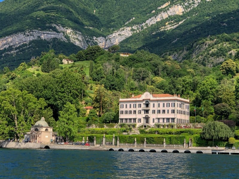 View of Villa Carlotta from Lake Como, Italy