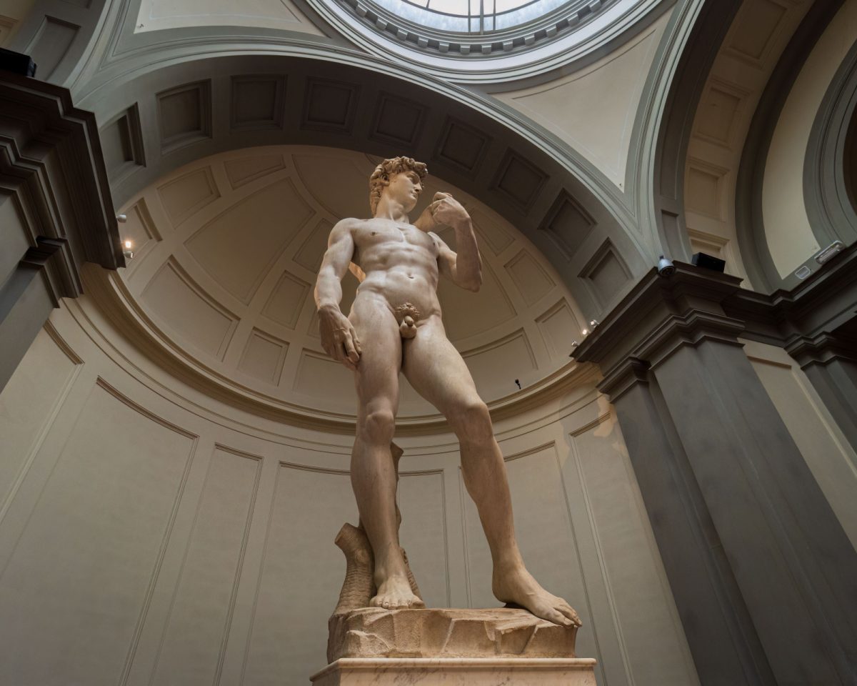 Statue of David by Michelangelo in Accademia Gallery, Florence, Italy