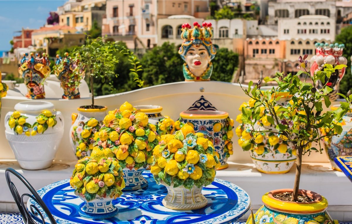 Amalfi Coast, Italy lemon designed ceramics