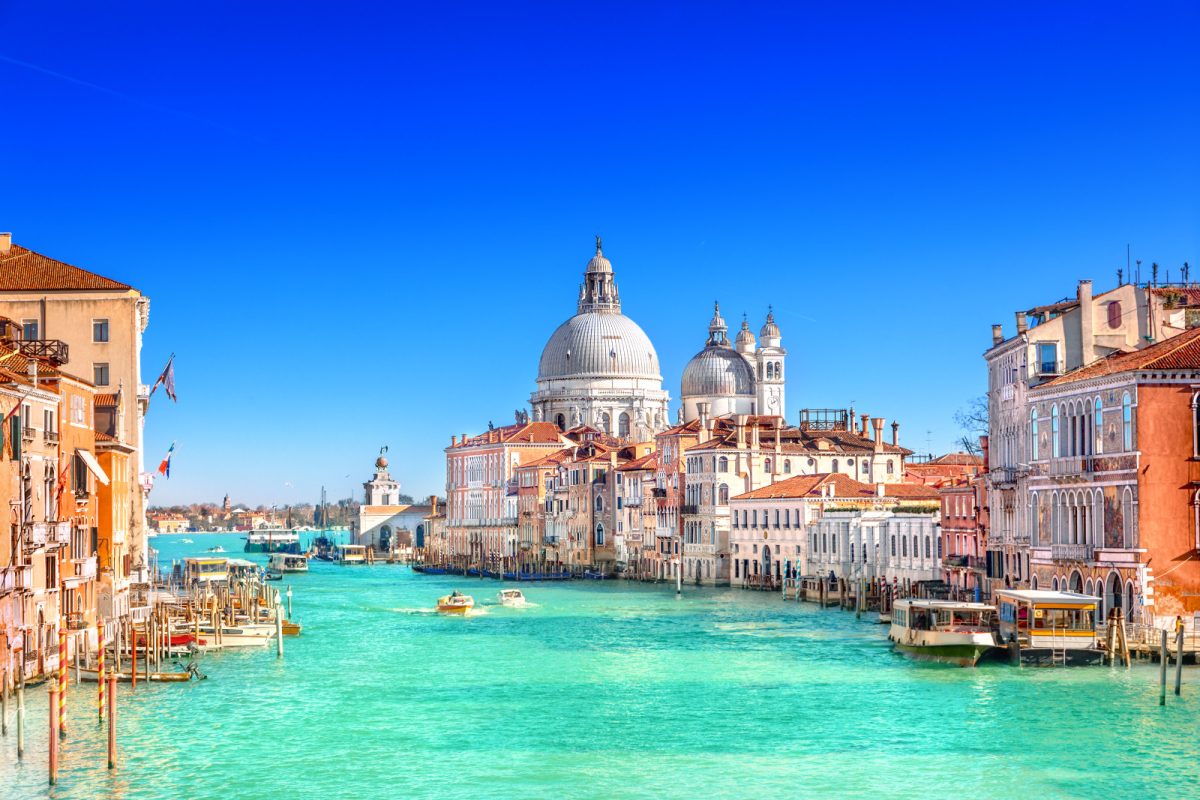 Panoramic view Basilica Santa Maria della Salute, Venice