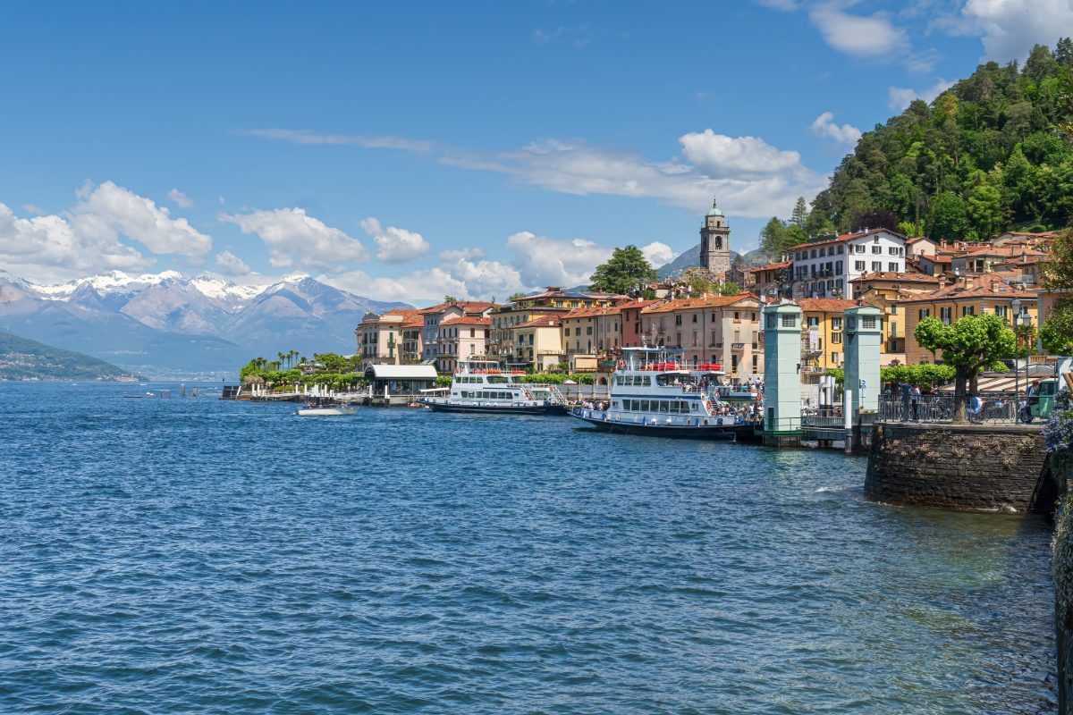 Lake Como and the view of Bellagio village in Italy