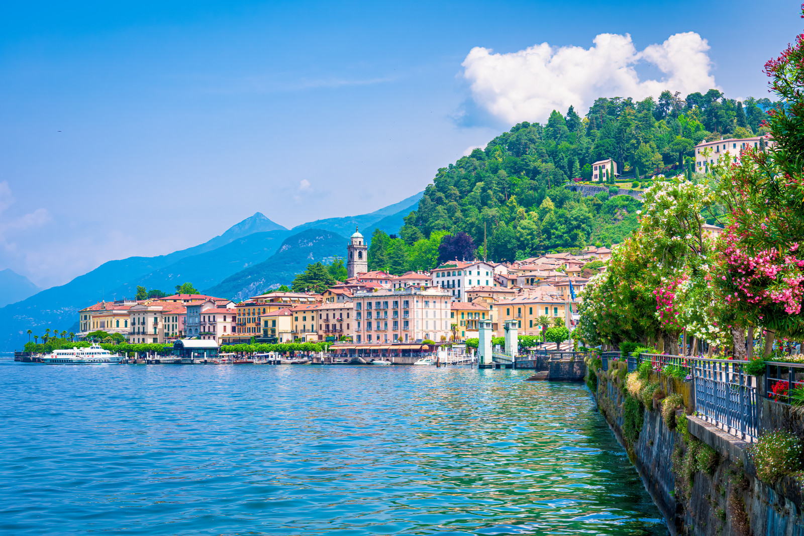 Bellagio Coast and Lakefront on Lake Como, Italy