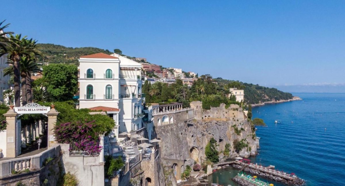 Bellevue Syrene building exterior in Sorrento, Italy