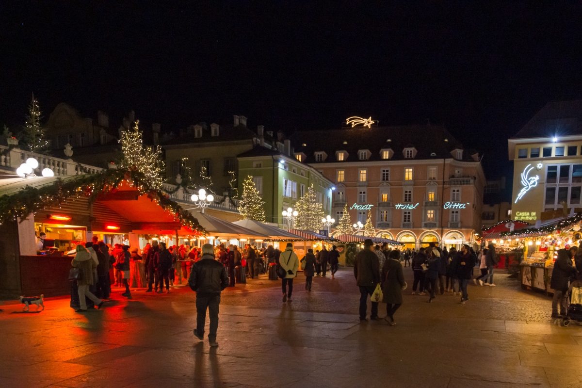 Bolzano the “The Gateway to the Dolomites” Christmas Market in Trentino Alto Adige, Italy