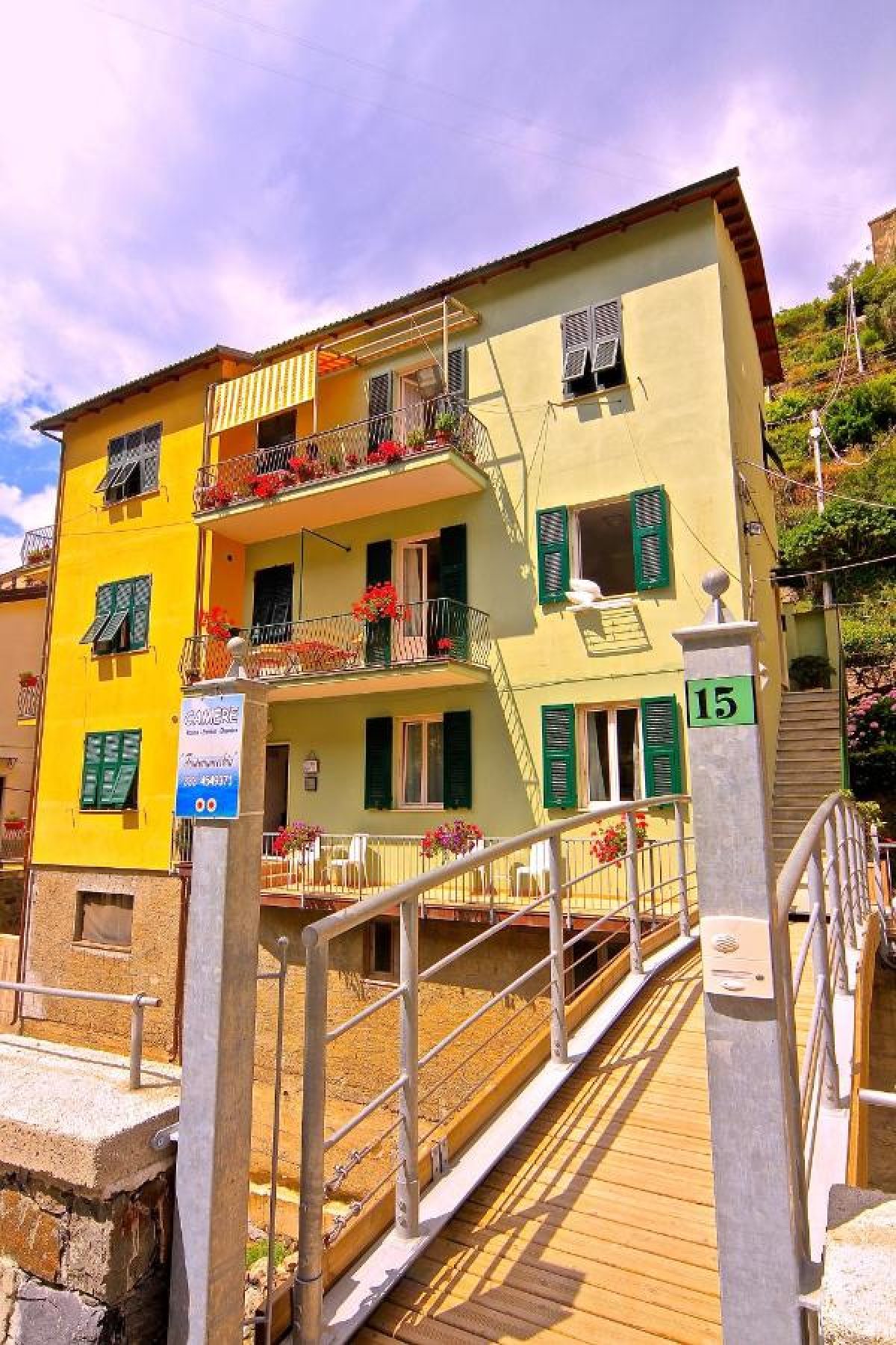 Exterior of the Camere Fontanavecchia in Vernazza, Italy