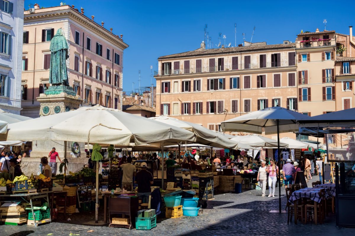 Campo de' Fiori Market in Rome, Italy