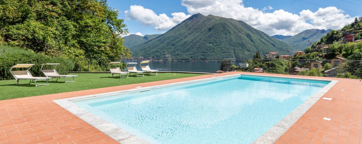 Pool amenity and scenic view at Casa Bella in Lake Como, Italy