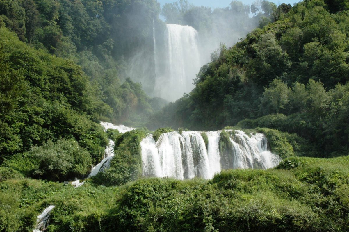 Cascata delle Marmore man-made waterfall in Umbria, Italy