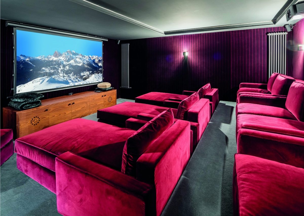 Home theater in Chalet Perla in Cortina d'Ampezzo