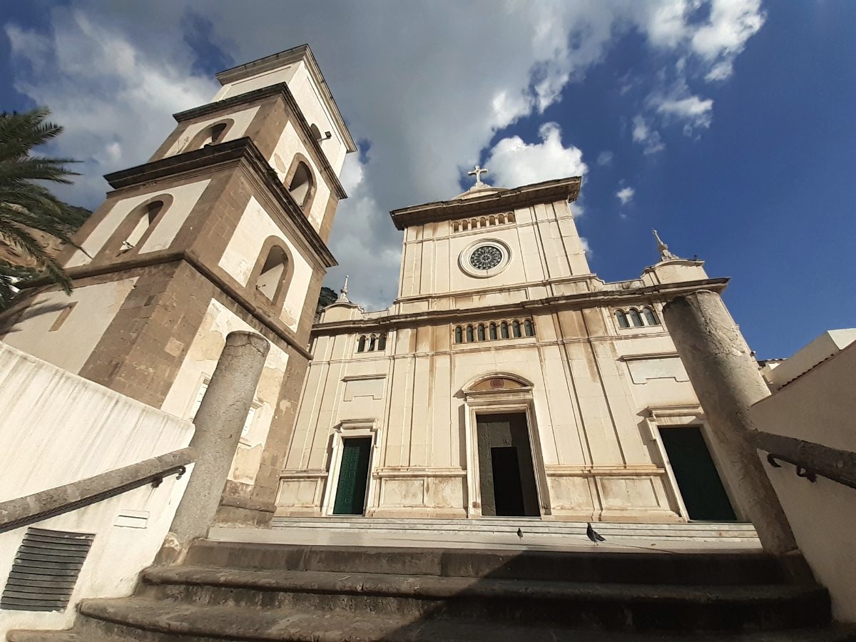 Exterior of the Chiesa di Santa Maria Assunta in Positano, Italy 