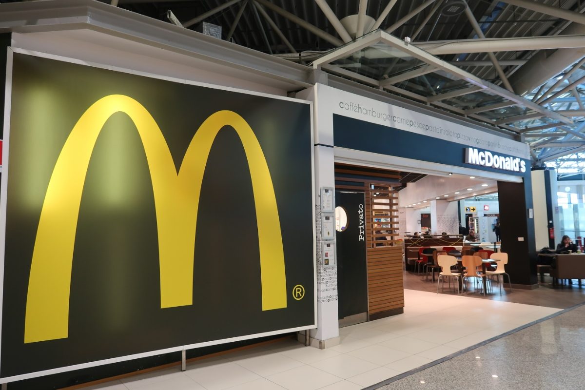 McDonald’s at the Fiumicino International Airport in Rome, Italy