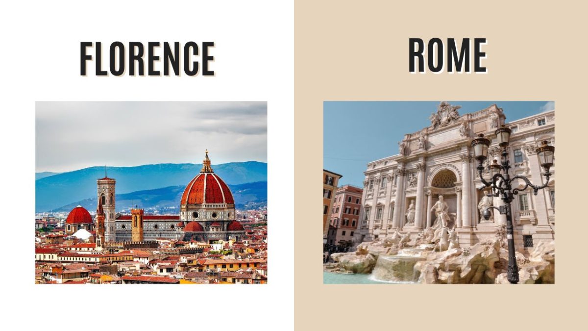 Florence and Rome Italy destination comparison