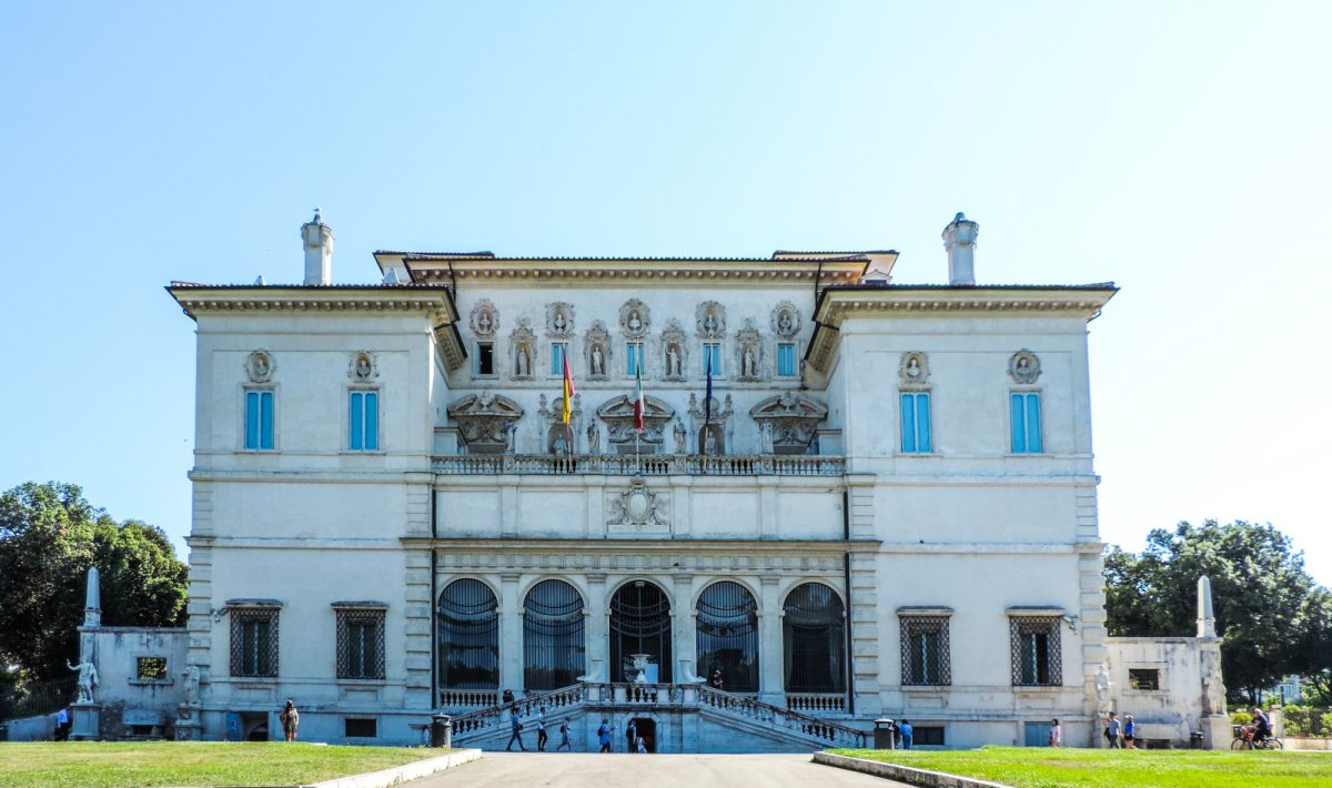 Exterior of the Galleria Borghese or the Borghese Gallery in Rome, Italy