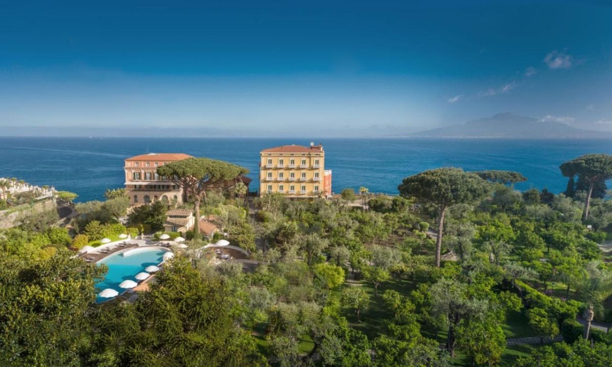 Aerial view of the Grand Hotel Excelsior Vittoria in Sorrento, Italy