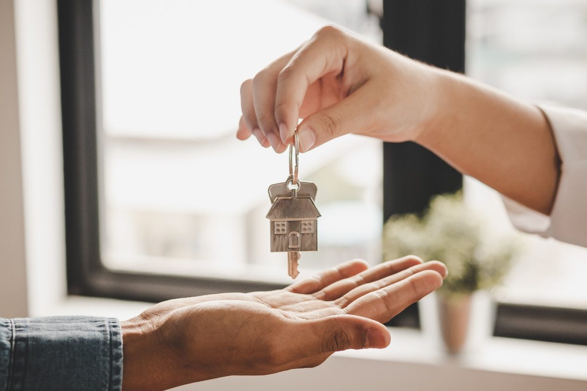 Handing over a house key