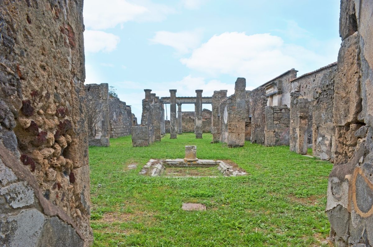 House of Pansa ruins in Pompeii, Italy