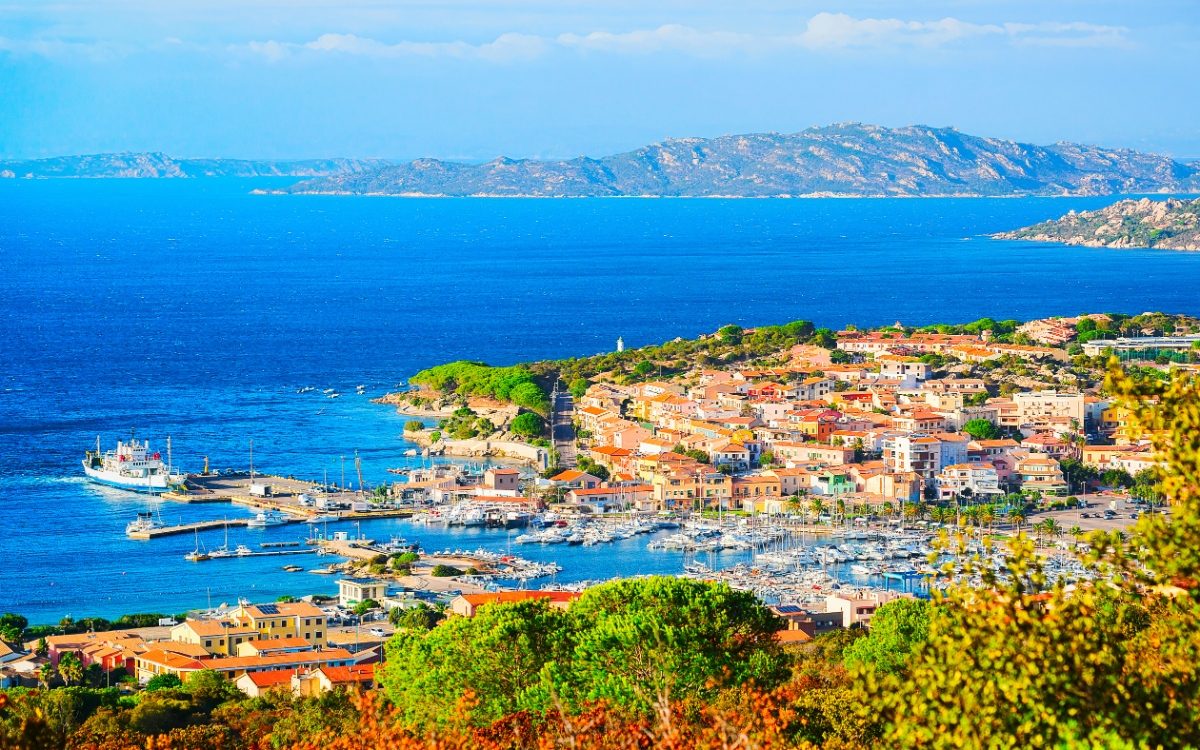 Aerial vie w of the La Maddalena, Sardinia, Italy