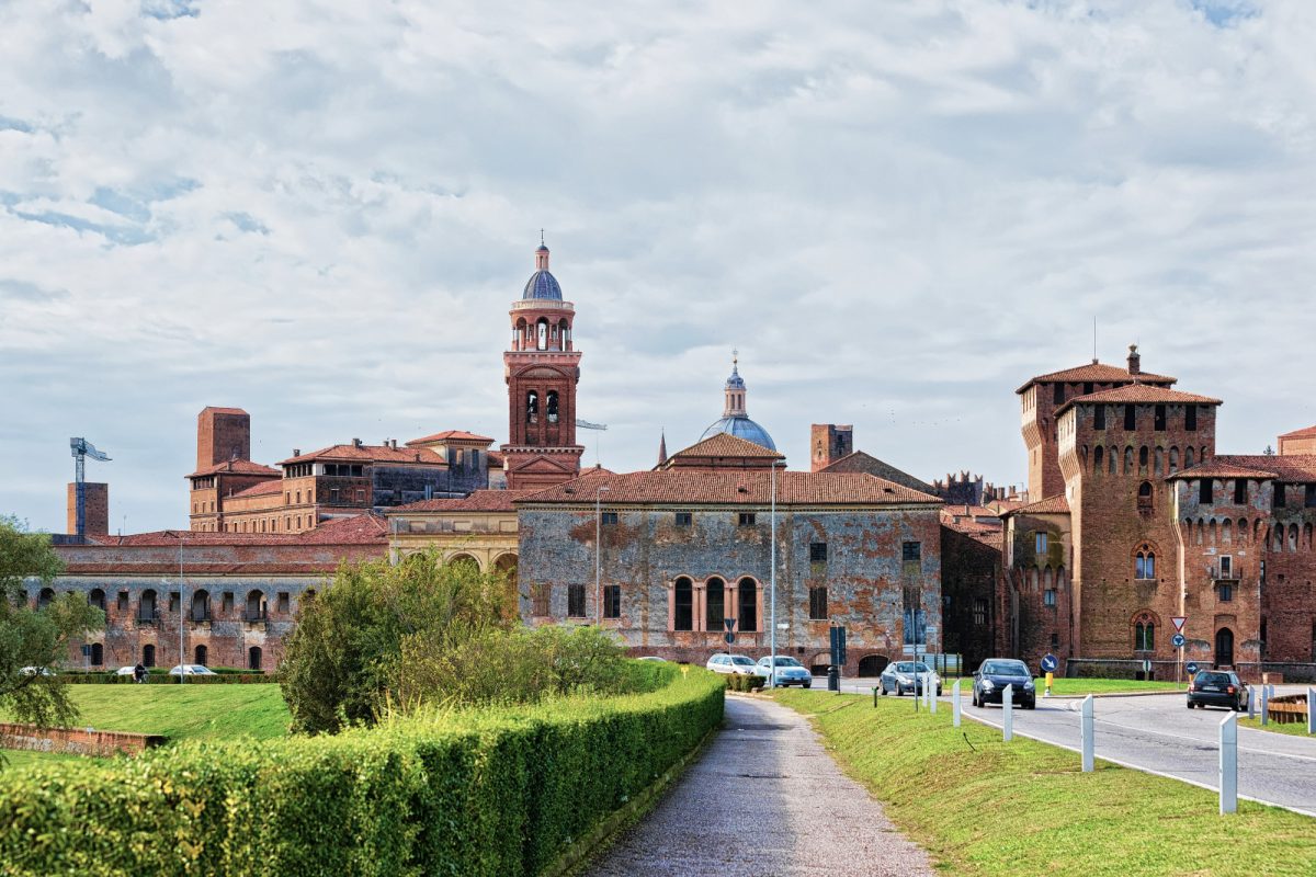 Architecture and skyline view at Mantua, Italy