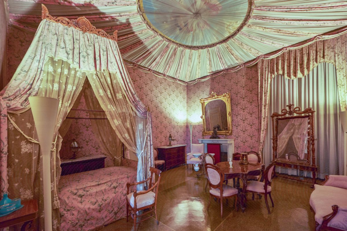 Luxurious interior of the Medici villa in Poggio a Caiano, Italy