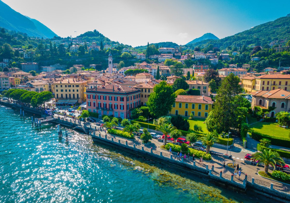 Aerial view of the Menaggio, Lake Como, Italy