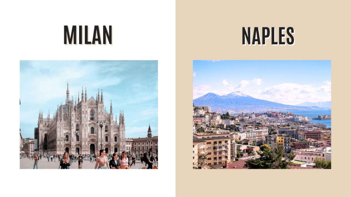 Milan and Naples, Italy Destination Comparison