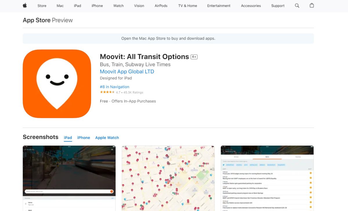 Moovit App on Apple App Store