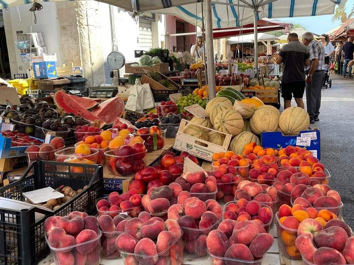 Fruits for sale in Ortigia Market in Syracuse, Sicily