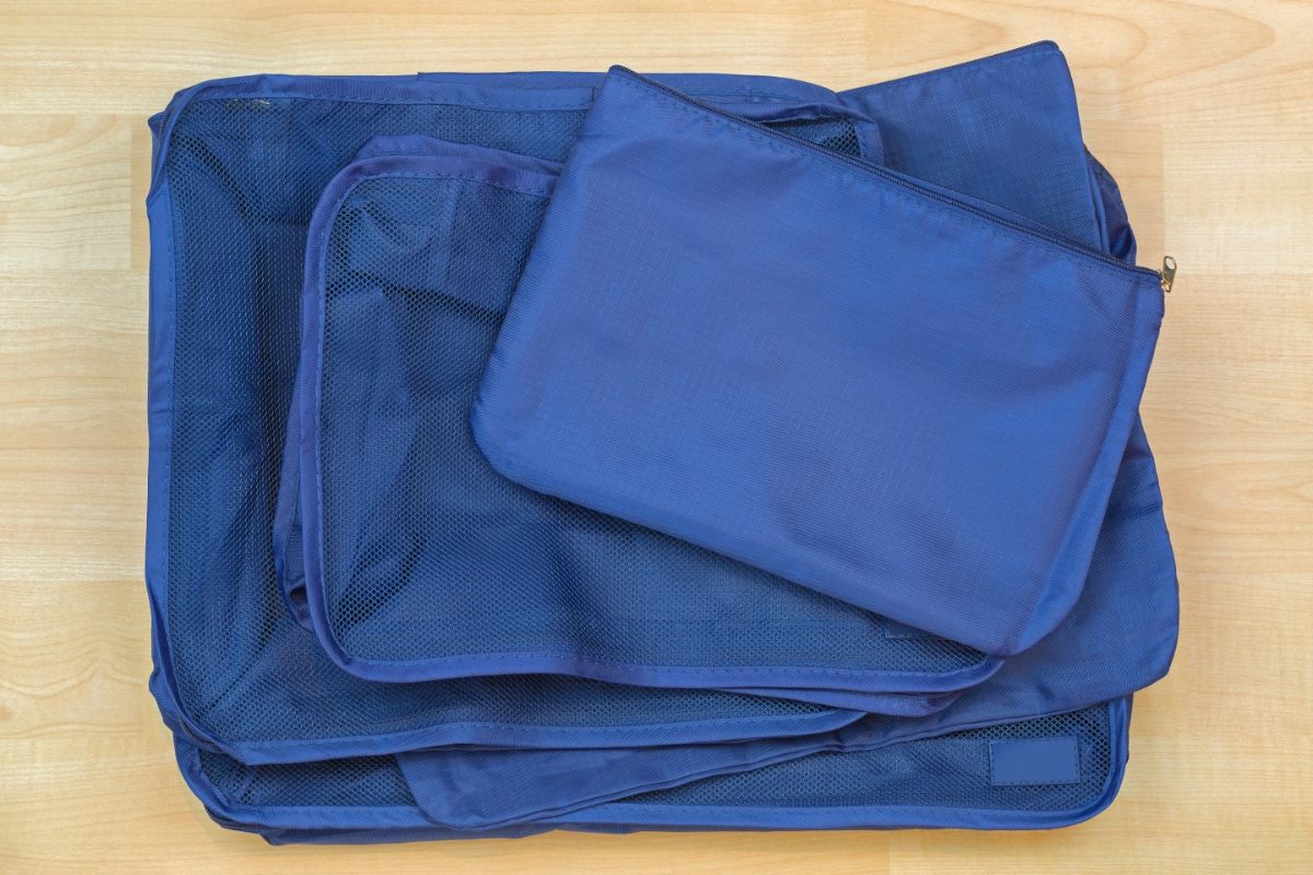 Packing cubes in color blue and in different sizes