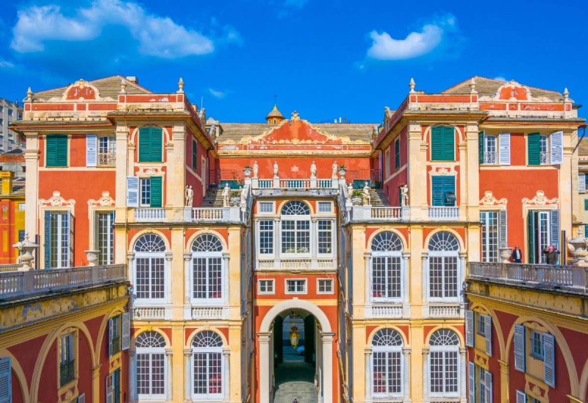 Exterior of Palazzo Reale in Genoa, Italy