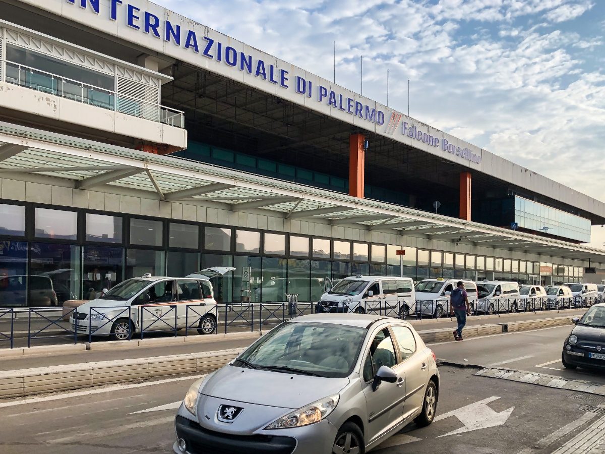 Exterior of Palermo Falcone Borsellino International Airport or the Palermo Airport in Palermo, Italy