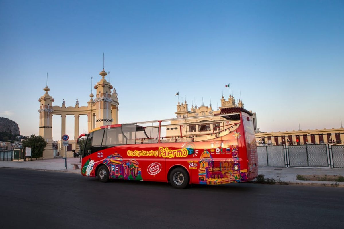 Hop-on Hop-off Bus in Palermo, Sicily, Italy 