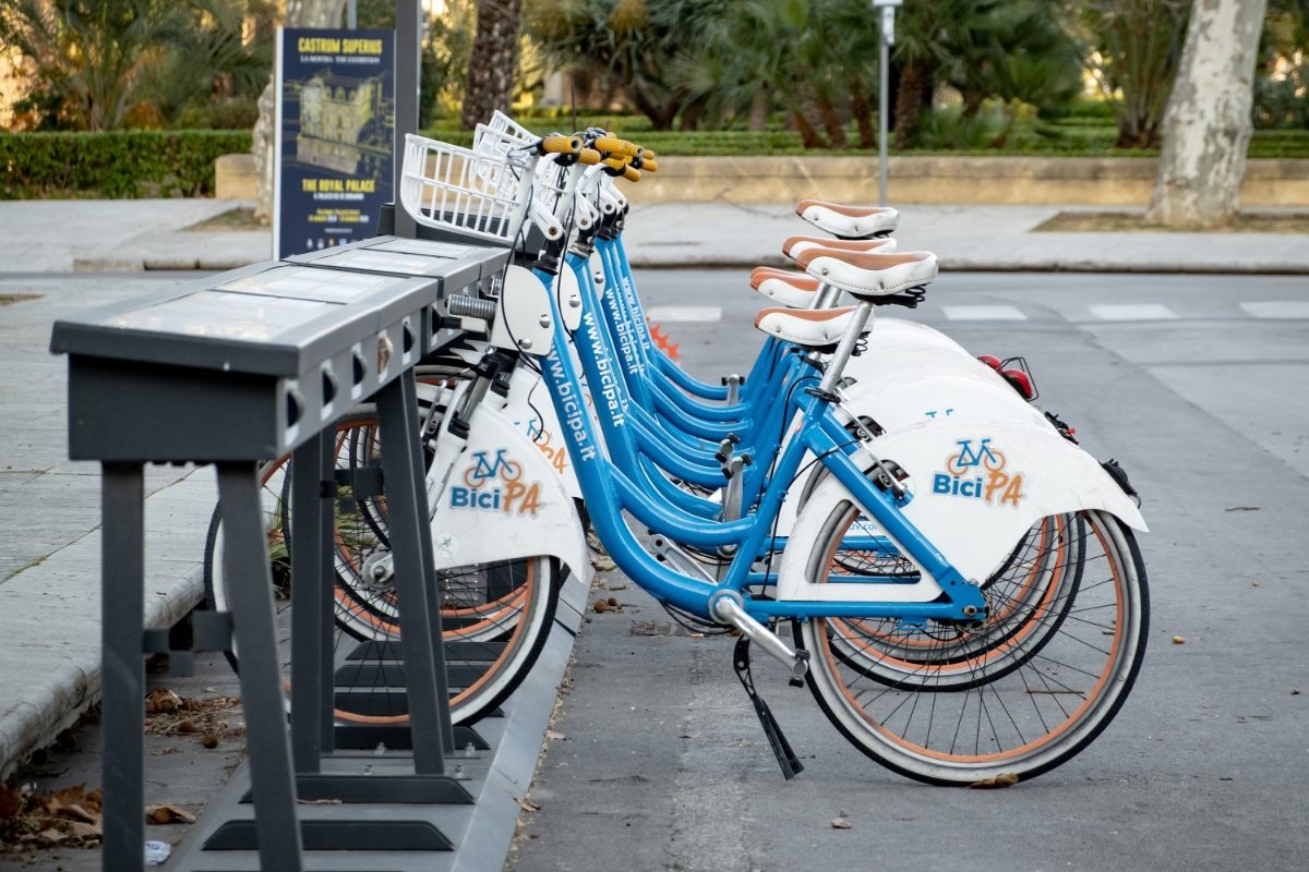 Bike-sharing rental bikes in Palermo, Italy