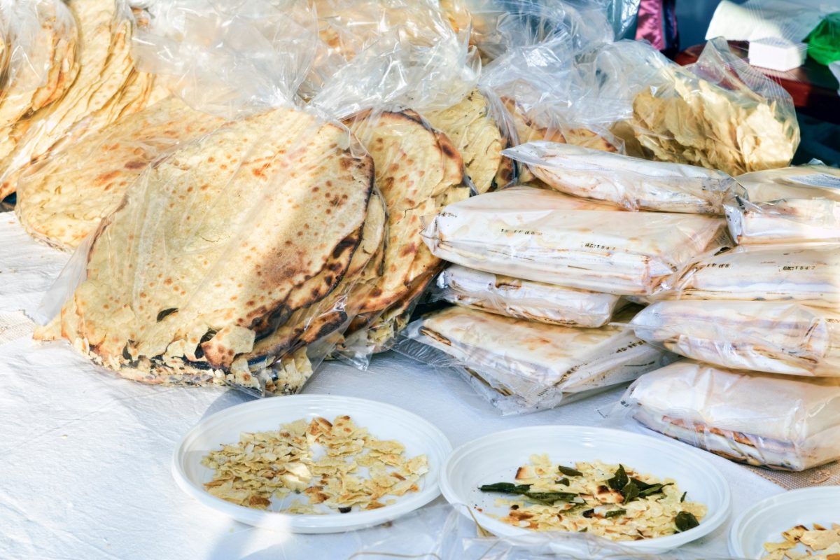 Close-up of the Pane Carasau Italian regional Sardinian bread