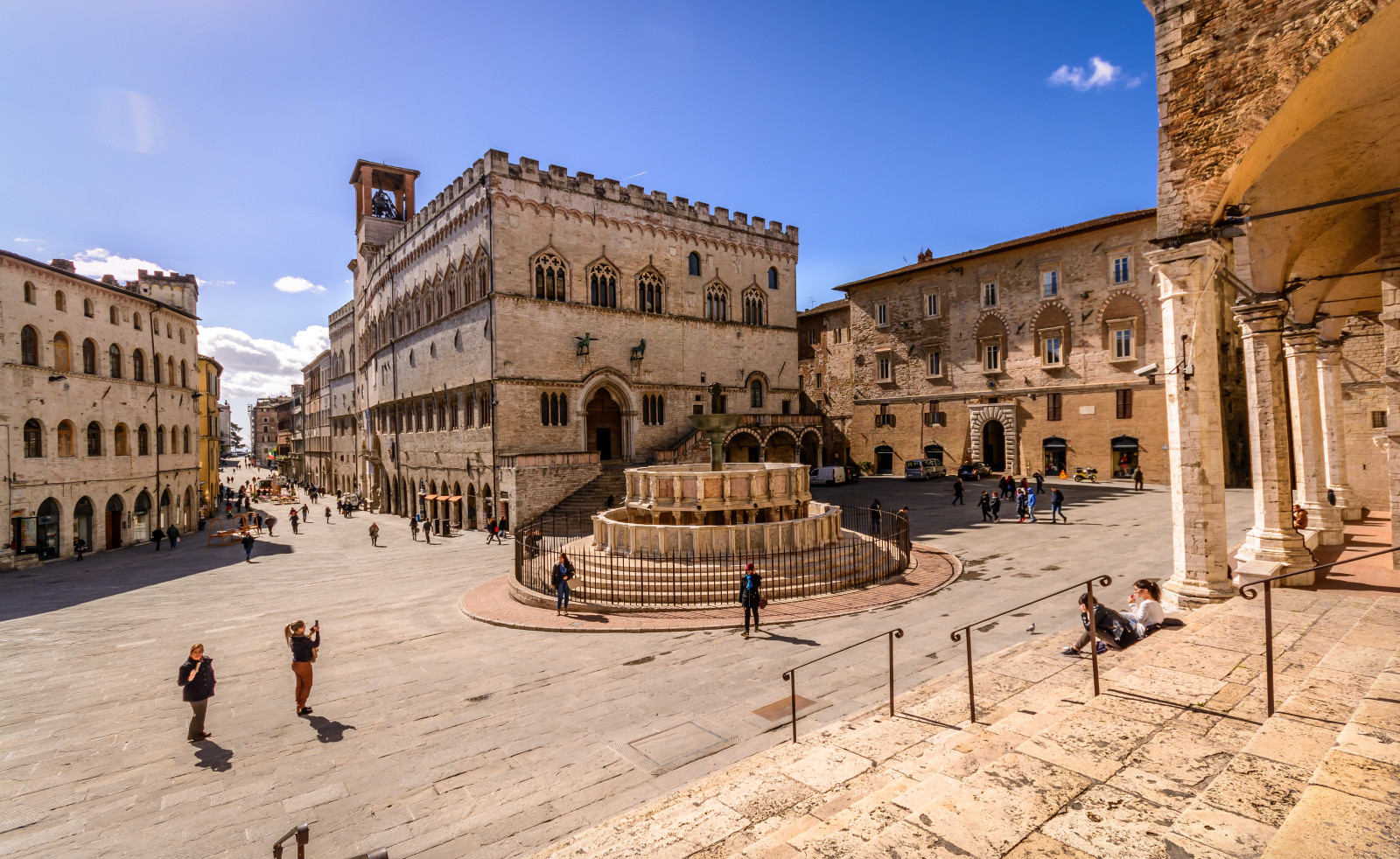 Piazza IV Novembre in Perugia, Umbria, Italy